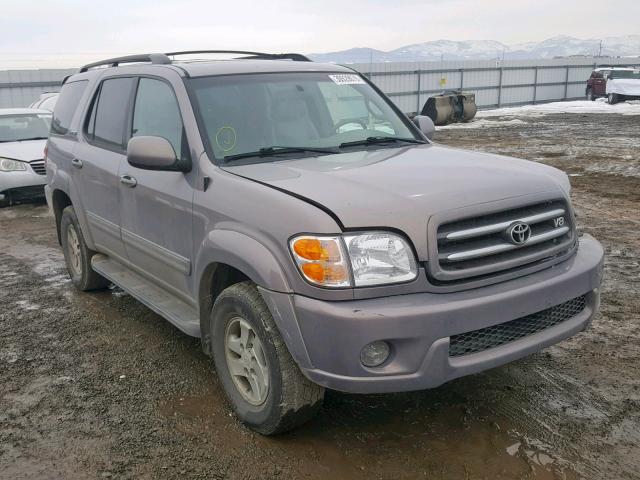 5TDBT48A31S015384 - 2001 TOYOTA SEQUOIA LI GRAY photo 1