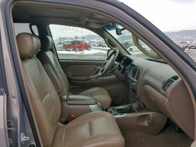 5TDBT48A31S015384 - 2001 TOYOTA SEQUOIA LI GRAY photo 5