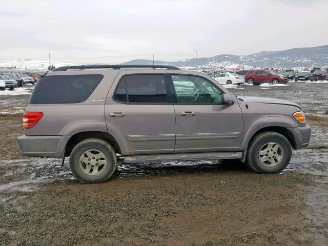 5TDBT48A31S015384 - 2001 TOYOTA SEQUOIA LI GRAY photo 9