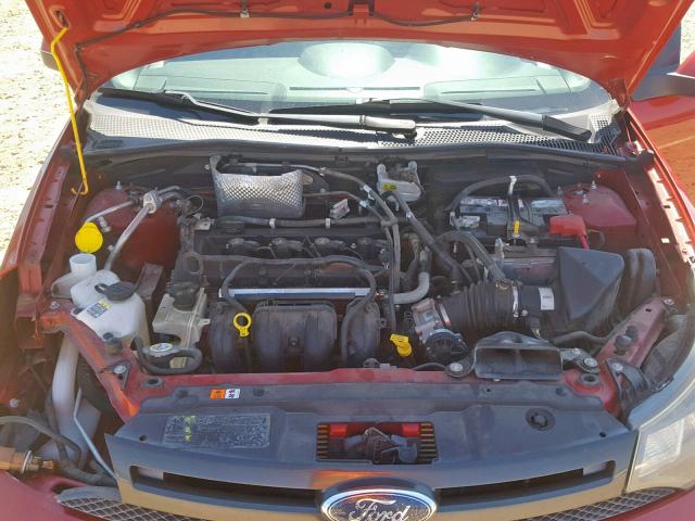 1FAHP3GN8AW181595 - 2010 FORD FOCUS SES RED photo 7