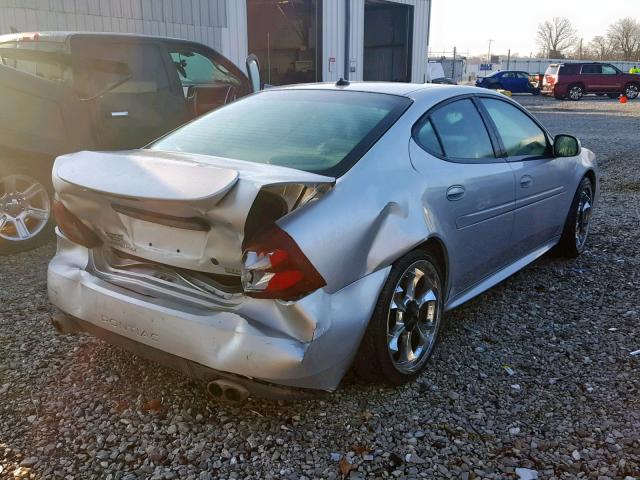 2G2WR52481108734 - 2004 PONTIAC GRAND PRIX SILVER photo 4