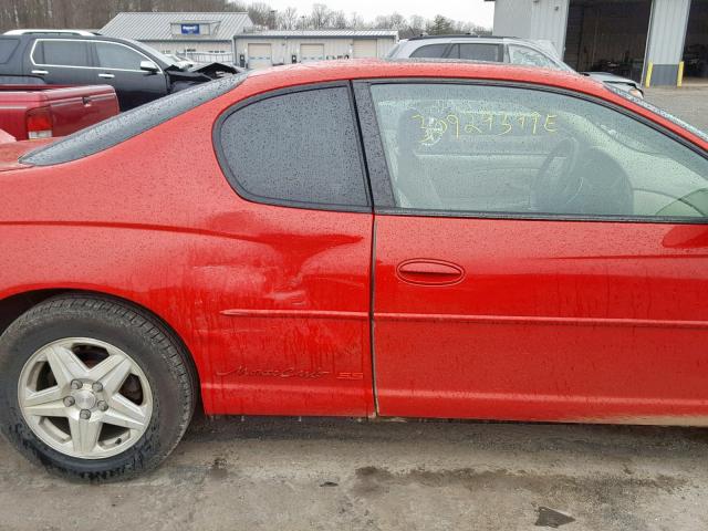 2G1WX12K039250268 - 2003 CHEVROLET MONTE CARL 红色 照片 9