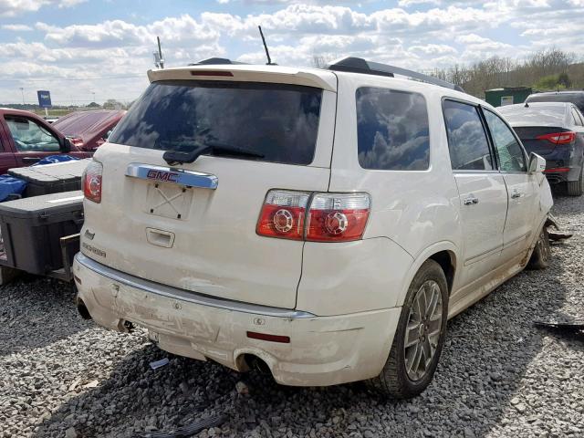 1GKKRTED4BJ394177 - 2011 GMC ACADIA DEN WHITE photo 4