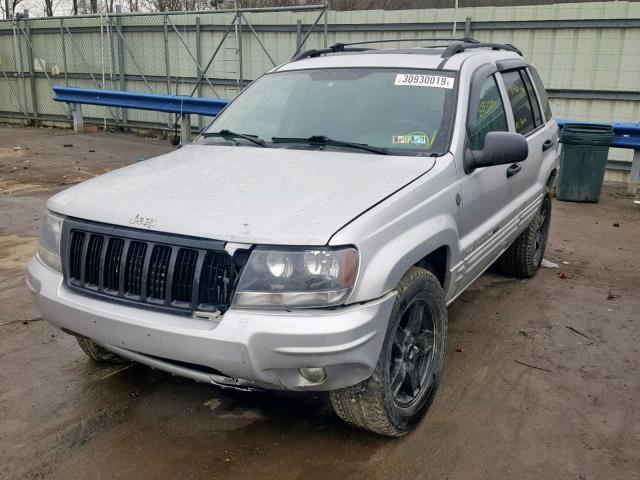 1J8GW48N04C349130 - 2004 JEEP GRAND CHER SILVER photo 2