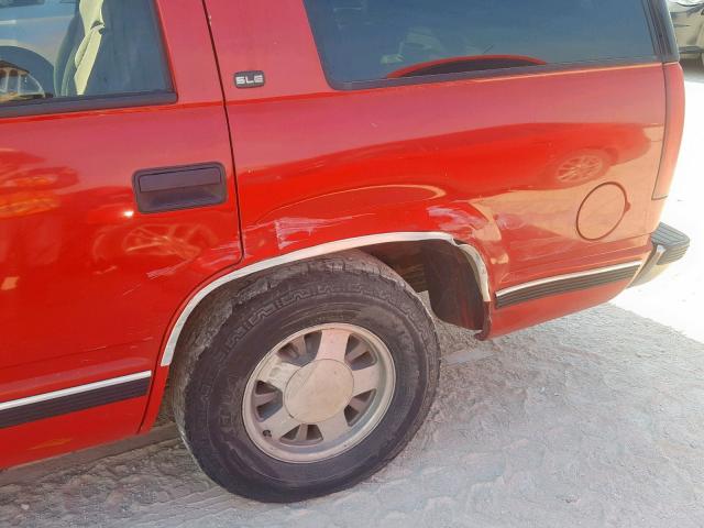 1GKEC13R8VJ760650 - 1997 GMC YUKON RED photo 9