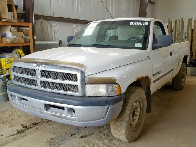 3B7KC26Z01M530257 - 2001 DODGE RAM 2500 WHITE photo 2