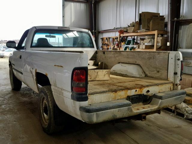 3B7KC26Z01M530257 - 2001 DODGE RAM 2500 WHITE photo 3