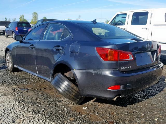 JTHBK262295091049 - 2009 LEXUS IS 250 BLUE photo 3