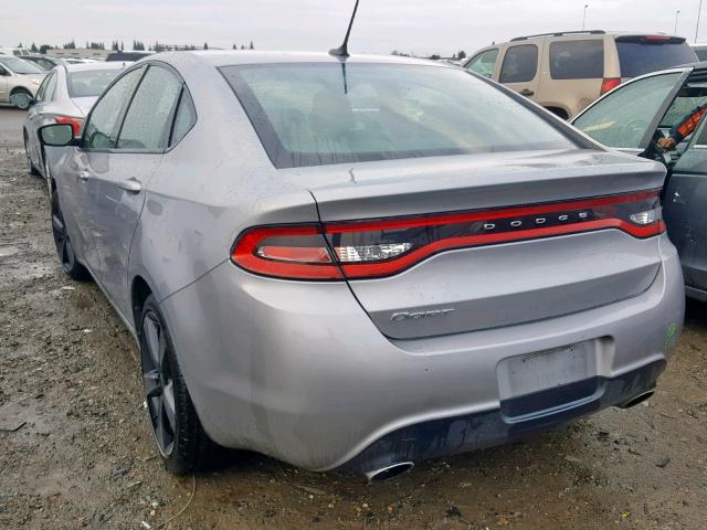 1C3CDFBB4GD541109 - 2016 DODGE DART SXT SILVER photo 3