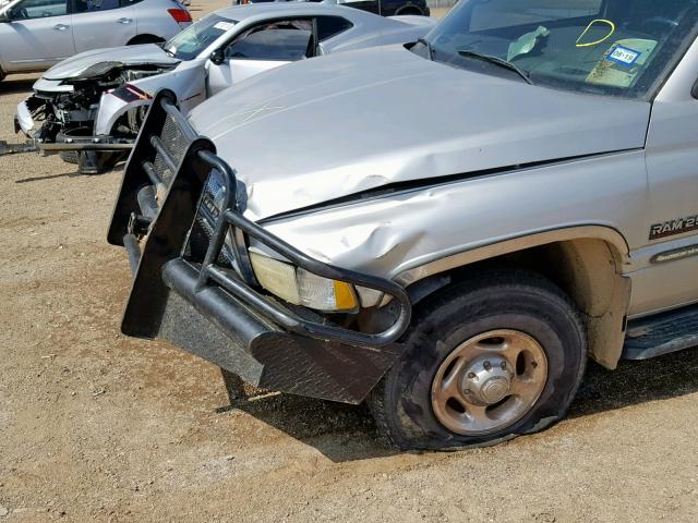 3B7KC23672M294010 - 2002 DODGE RAM 2500 SILVER photo 9