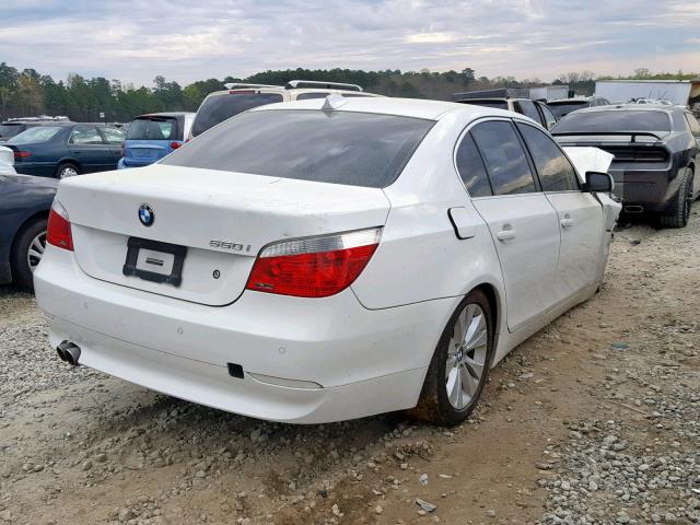 WBANB53517CP08414 - 2007 BMW 550 I WHITE photo 4