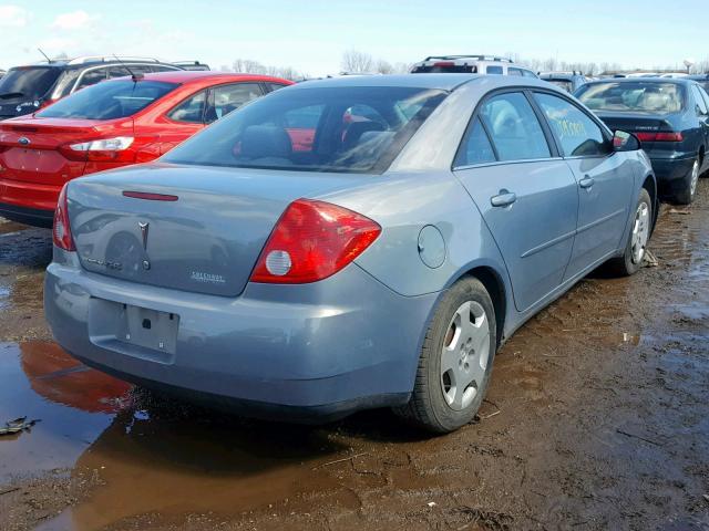 1G2ZF58B374159370 - 2007 PONTIAC G6 VALUE L BLUE photo 4