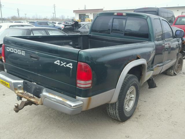 1B7GG22X0YS792425 - 2000 DODGE DAKOTA GREEN photo 4