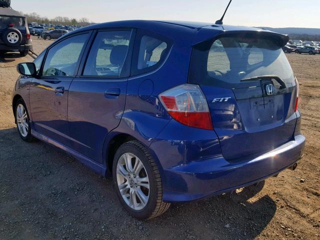 JHMGE88429S041980 - 2009 HONDA FIT SPORT BLUE photo 3