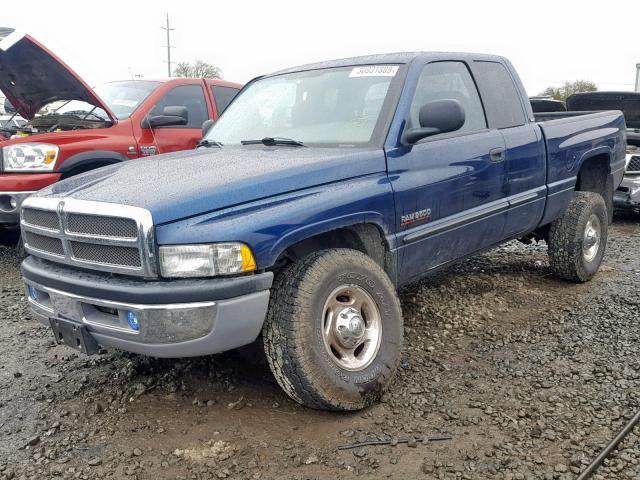 3B7KF23C82M216204 - 2002 DODGE RAM 2500 BLUE photo 2