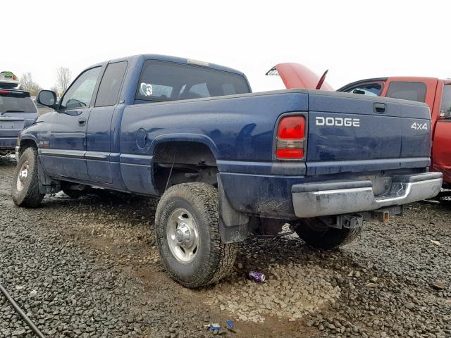 3B7KF23C82M216204 - 2002 DODGE RAM 2500 BLUE photo 3