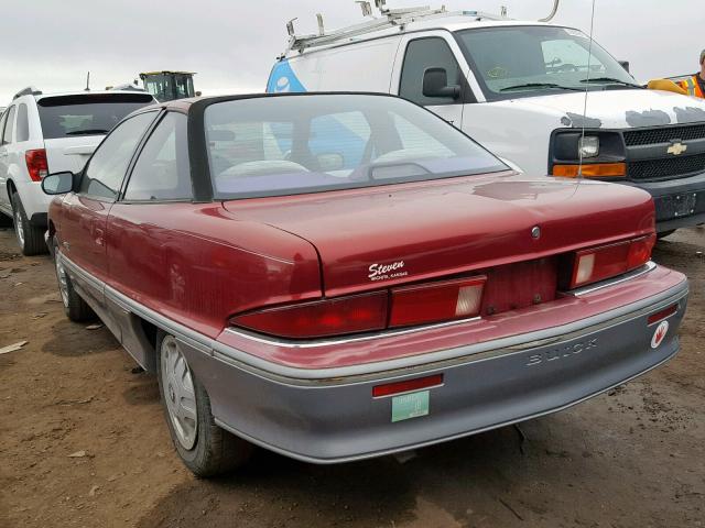 1G4VN15M8RC308811 - 1994 BUICK SKYLARK CU MAROON photo 3