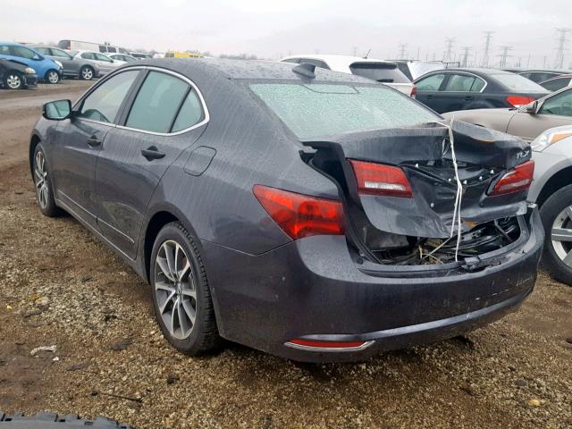 19UUB2F34GA003658 - 2016 ACURA TLX GRAY photo 3