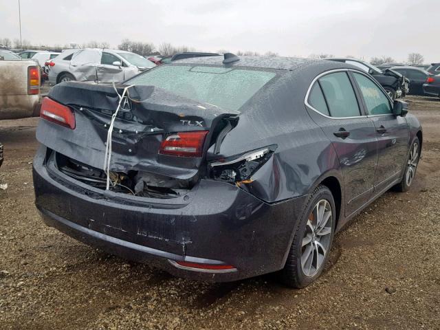 19UUB2F34GA003658 - 2016 ACURA TLX GRAY photo 4