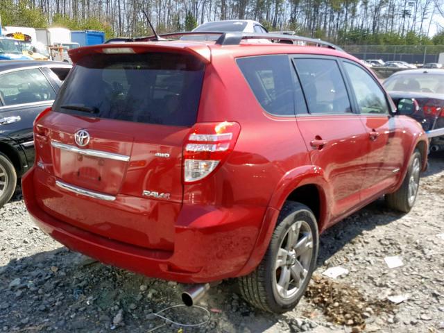 JTMBK32V695079638 - 2009 TOYOTA RAV4 SPORT RED photo 4