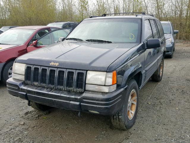 1J4GZ78Y3TC349397 - 1996 JEEP GRAND CHER BLACK photo 2