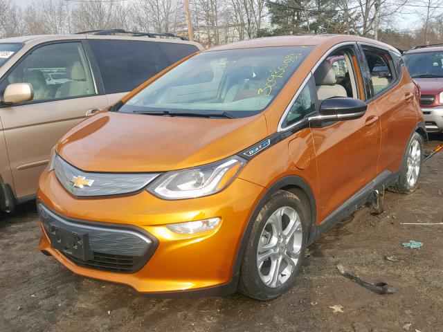 1G1FW6S06J4117819 - 2018 CHEVROLET BOLT EV LT ORANGE photo 2