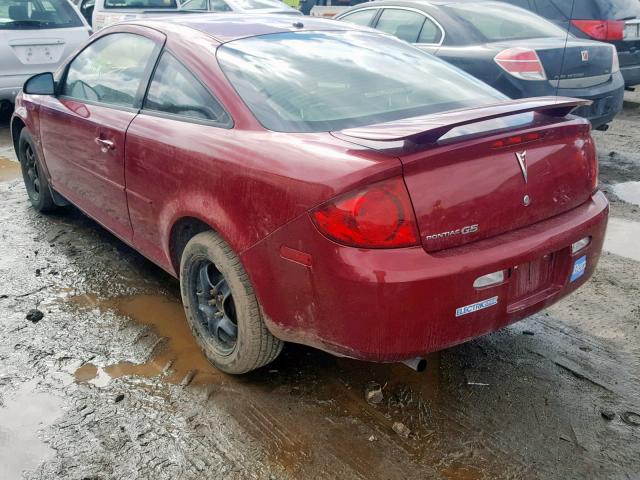 1G2AL15F077150517 - 2007 PONTIAC G5 RED photo 3