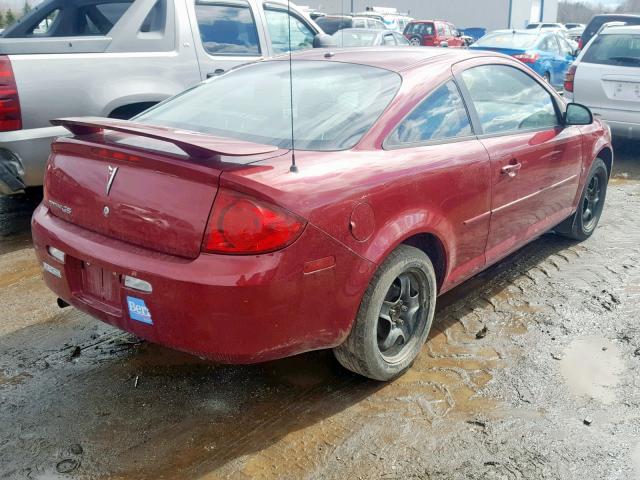 1G2AL15F077150517 - 2007 PONTIAC G5 RED photo 4