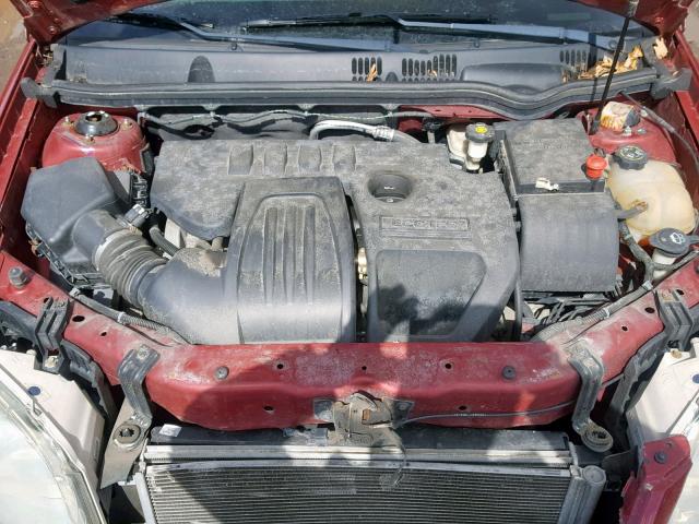 1G2AL15F077150517 - 2007 PONTIAC G5 RED photo 7