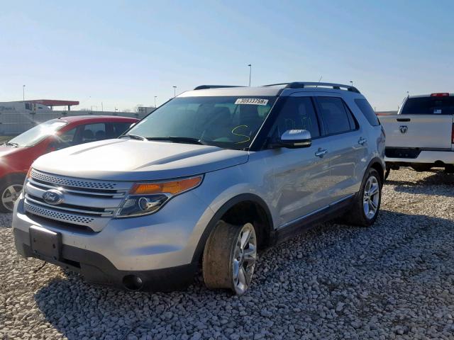 1FMHK8F88BGA76595 - 2011 FORD EXPLORER L SILVER photo 2