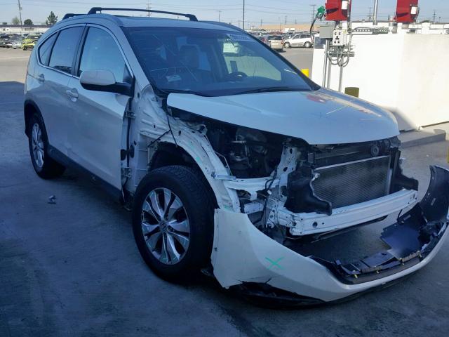 5J6RM4H75EL007966 - 2014 HONDA CR-V EXL WHITE photo 1