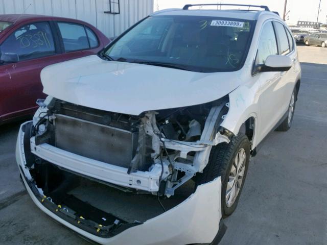 5J6RM4H75EL007966 - 2014 HONDA CR-V EXL WHITE photo 2