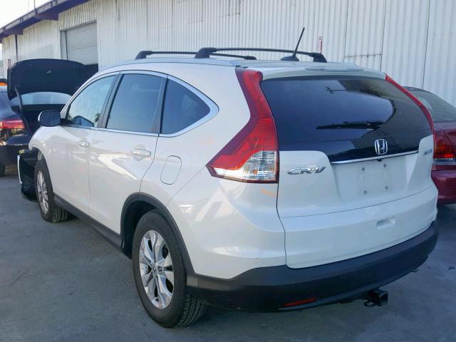 5J6RM4H75EL007966 - 2014 HONDA CR-V EXL WHITE photo 3