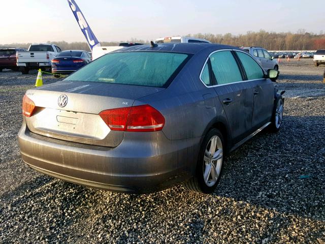 1VWBH7A3XEC013778 - 2014 VOLKSWAGEN PASSAT SE GRAY photo 4