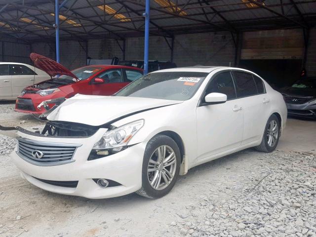 JN1CV6AP0DM717707 - 2013 INFINITI G37 BASE WHITE photo 2