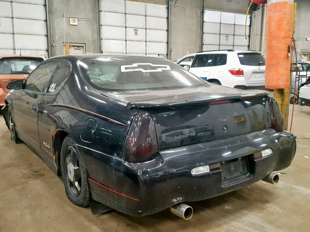 2G1WX15K529221732 - 2002 CHEVROLET MONTE CARL BLACK photo 3