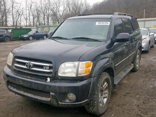 5TDBT48A33S148620 - 2003 TOYOTA SEQUOIA LI BLACK photo 2