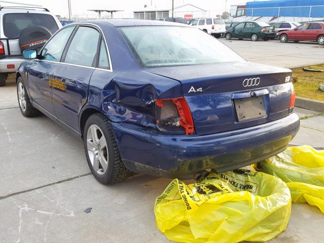 WAUED28D1WA105644 - 1998 AUDI A4 2.8 QUA BLUE photo 3