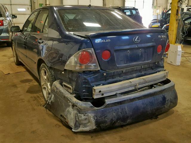 JTHBD192240086066 - 2004 LEXUS IS 300 BLUE photo 3