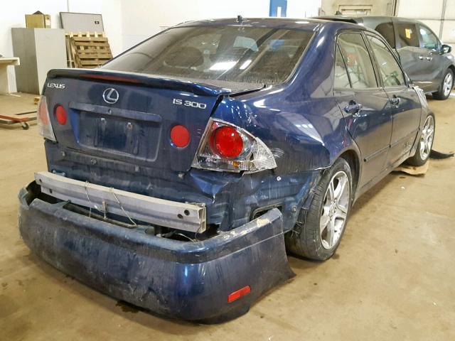 JTHBD192240086066 - 2004 LEXUS IS 300 BLUE photo 4