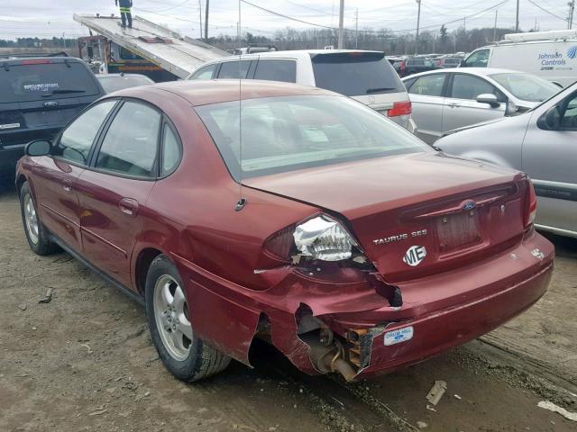 1FAFP55U44A179678 - 2004 FORD TAURUS SES RED photo 3