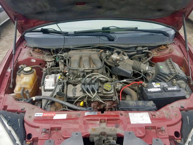 1FAFP55U44A179678 - 2004 FORD TAURUS SES RED photo 7