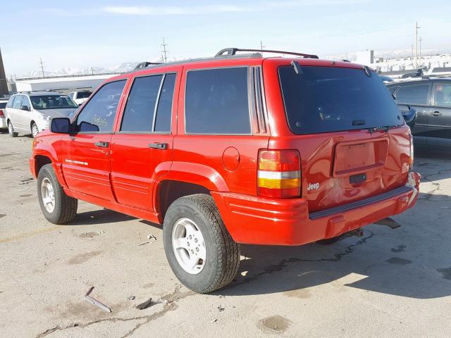 1J4FX48S4WC205437 - 1998 JEEP GRAND CHER RED photo 3