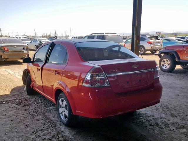 KL1TD5DE1BB148905 - 2011 CHEVROLET AVEO LS RED photo 3