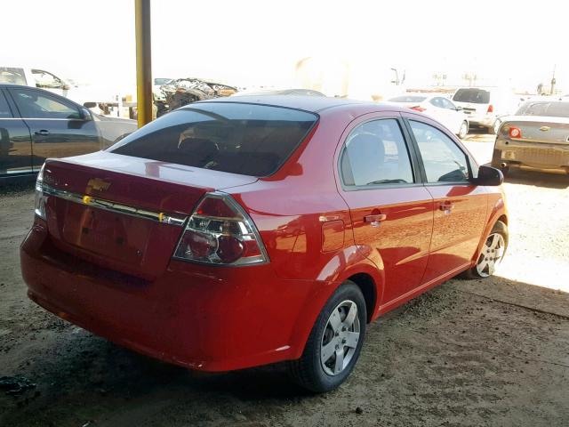 KL1TD5DE1BB148905 - 2011 CHEVROLET AVEO LS RED photo 4