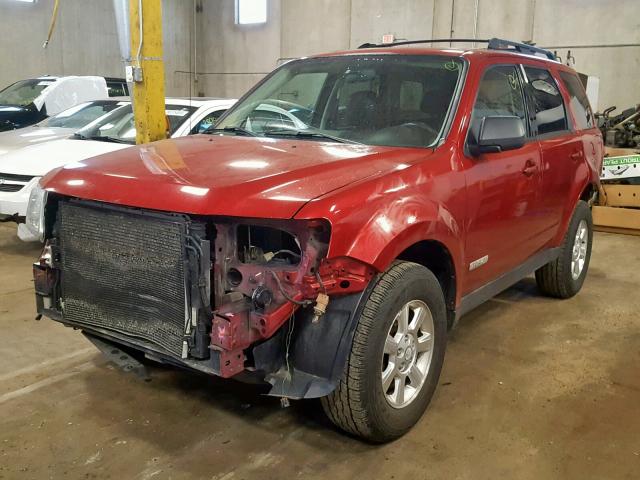 4F2CZ96118KM06490 - 2008 MAZDA TRIBUTE S RED photo 2