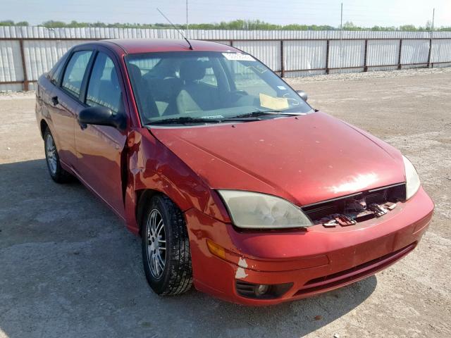 1FAFP34N35W168156 - 2005 FORD FOCUS ZX4 RED photo 1