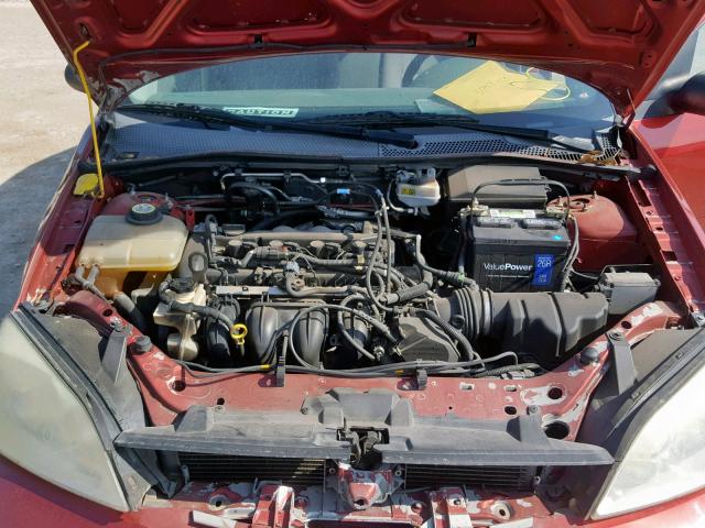 1FAFP34N35W168156 - 2005 FORD FOCUS ZX4 RED photo 7