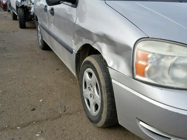 2FMZA51616BA36688 - 2006 FORD FREESTAR S SILVER photo 9