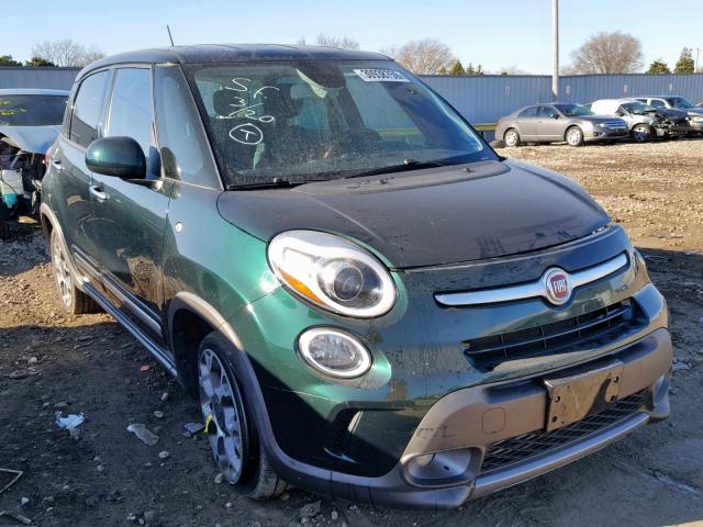 ZFBCFADH4EZDD7282 - 2014 FIAT 500L TREKK GREEN photo 1